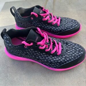 Vionic Python Black Pink Lace Up Comfort Athletic Sneakers Size 8